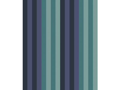 Vliesová tapeta na zeď, zeleno-modrá, geometrická, pruhy, ROM503, Romance, Masureel, velikost 10,05 x 0,53 m