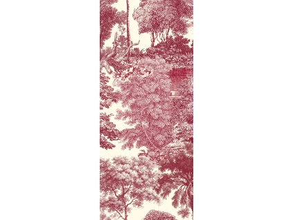 Vliesová obrazová tapeta na zeď, červená, les, stromy, DGSAL1054-260, Amazone, Masureel, velikost 1,27 x 2,6 m