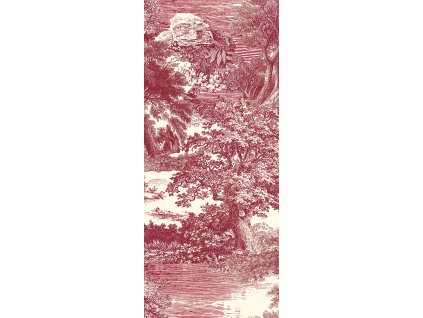 Vliesová obrazová tapeta na zeď, červená, les, stromy, DGSAL1053-260, Amazone, Masureel, velikost 1,27 x 2,6 m
