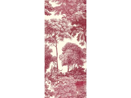 Vliesová obrazová tapeta na zeď, červená, les, stromy, DGSAL1052-260, Amazone, Masureel, velikost 1,27 x 2,6 m