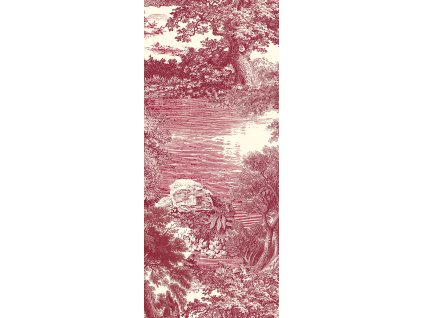 Vliesová obrazová tapeta na zeď, červená, les, stromy, DGSAL1051-260, Amazone, Masureel, velikost 1,27 x 2,6 m