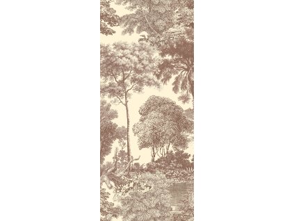 Vliesová obrazová tapeta na zeď, hnědá, les, stromy, DGSAL1042-260, Amazone, Masureel, velikost 1,27 x 2,6 m