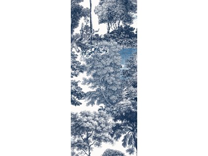 Vliesová obrazová tapeta na zeď, modrá, les, stromy, DGSAL1024-260, Amazone, Masureel, velikost 1,27 x 2,6 m
