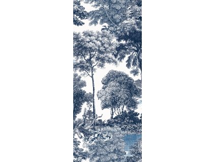 Vliesová obrazová tapeta na zeď, modrá, les, stromy, DGSAL1022-260, Amazone, Masureel, velikost 1,27 x 2,6 m