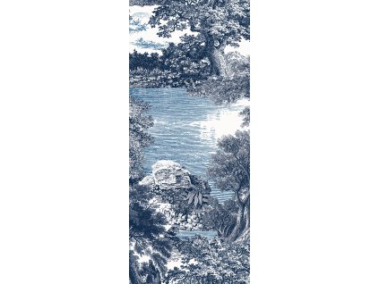 Vliesová obrazová tapeta na zeď, modrá, les, stromy, DGSAL1021-260, Amazone, Masureel, velikost 1,27 x 2,6 m