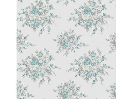 Vliesová tapeta na zeď, šedo-zelená, květiny, 125134, Shabby Chic by Rachel Ashwell, velikost 10 x 0,52 m