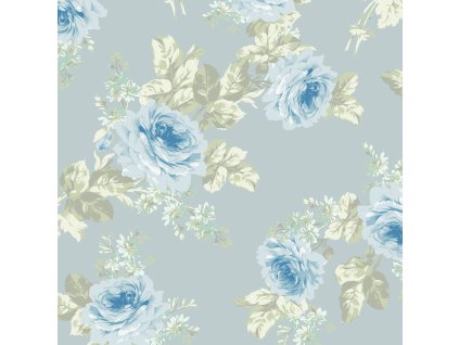 Vliesová tapeta na zeď, modro-zelená, květiny, 125112, Shabby Chic by Rachel Ashwell, velikost 10 x 0,52 m