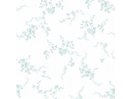 Vliesová tapeta na zeď, modro-zelená, květiny, 125108, Shabby Chic by Rachel Ashwell, velikost 10 x 0,52 m