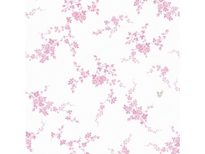 Vliesová tapeta na zeď, bílo-růžová, květiny, 125107, Shabby Chic by Rachel Ashwell, velikost 10 x 0,52 m