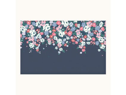 Vliesová obrazová tapeta na zeď, modrá, květiny, 127790FXST, Cath Kidstone, velikost 4 x 2,5 m