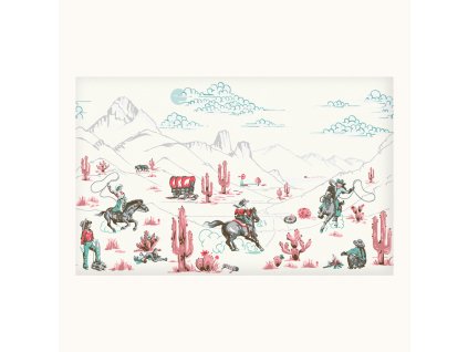 Vliesová obrazová tapeta na zeď, Cowgirls, 127727FXST, Cath Kidstone, velikost 4 x 2,5 m