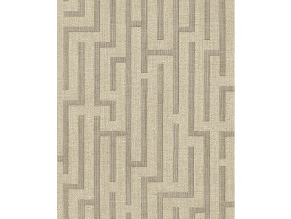 Vliesová tapeta na zeď, hnědá, imitace látky, 350533, Riviera Maison,  Eijffinger, velikost 10 x 0,52 m