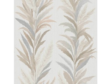 Vliesová tapeta na zeď, krémovo-šedá, listy, 35903, Ornamenta, Parato by Cristiana Masi, velikost 10,05 x 0,53 m