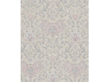Vliesová tapeta na zeď, hnědá, šedá, růžová, ornamenty, 35152, City Romance, Marburg, velikost 10,05 x 0,53 m