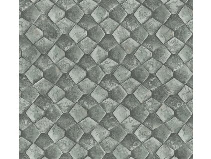 Geometrická vliesová tapeta na zeď, zelená, 34933, Eclectic, Marburg, velikost 10,05 x 0,7 m