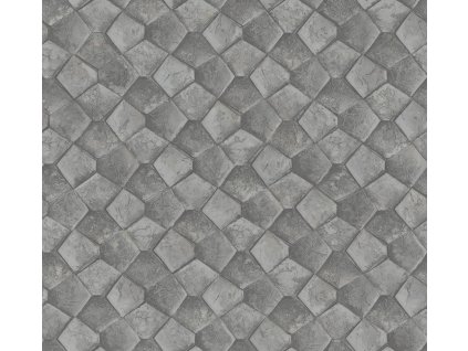 Geometrická vliesová tapeta na zeď, šedá, 34908, Eclectic, Marburg, velikost 10,05 x 0,7 m
