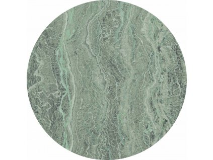 Kulatá samolepicí vliesová fototapeta KOMAR DOTs D1-008 Green Marble, velikost ø 125 cm