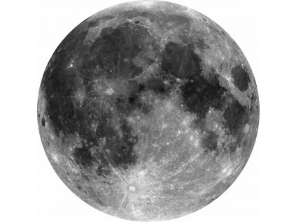 Kulatá samolepicí vliesová fototapeta KOMAR DOTs D1-019 Moon, velikost ø 125 cm