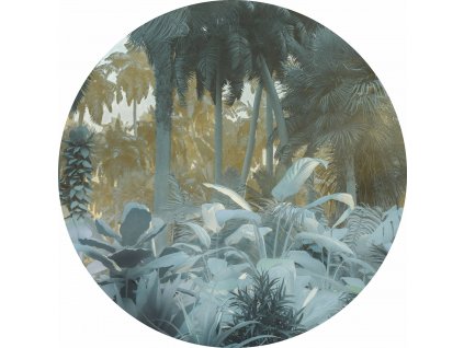 Kulatá samolepicí vliesová fototapeta KOMAR DOTs D1-047 Exotic Jungle, velikost ø 125 cm