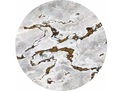 Kulatá samolepicí vliesová fototapeta KOMAR DOTs D1-048 Marble Vibe, velikost ø 125 cm