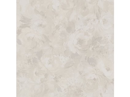 Béžová vliesová tapeta na zeď květiny, Z66860, Satin Flowers, Zambaiti Parati, velikost 0,53 x 10,05 m