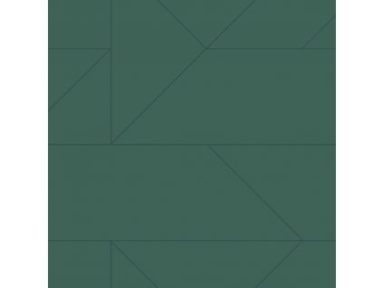 Zelená geometrická vliesová tapeta, metalické linie 347724, City Chic, Origin, velikost 0,53 x 10,05 m