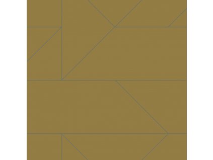 Okrová geometrická vliesová tapeta, metalické linie 347723, City Chic, Origin, velikost 0,53 x 10,05 m
