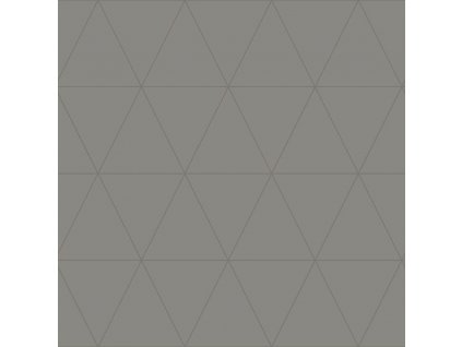 Šedá vliesová tapeta, metalické obrysy trojúhelníků 347716, City Chic, Origin, velikost 0,53 x 10,05 m