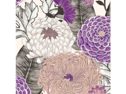 Květinová vliesová tapeta s vinylem BR24033, Breeze, Decoprint, velikost 0,53 x 10,05 m