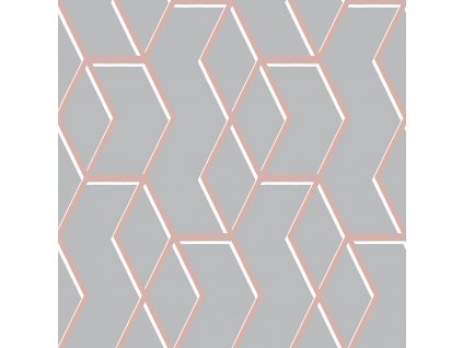 Šedá vliesová tapeta s metalickým geometrickým vzorem 104734, Formation, Graham & Brown, velikost 0,52 x 10 m