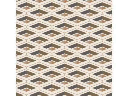 Luxusní zlatá geometrická vliesová tapeta na zeď Z76003, Vision, Zambaiti Parati, velikost 0,7 x 10 m