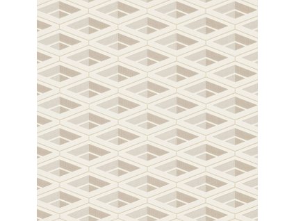 Luxusní krémová geometrická vliesová tapeta na zeď Z76025, Vision, Zambaiti Parati, velikost 0,7 x 10 m