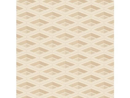Luxusní béžová geometrická vliesová tapeta na zeď Z76036, Vision, Zambaiti Parati, velikost 0,7 x 10 m