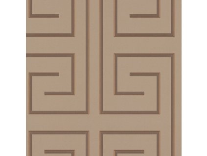 Luxusní hnědá geometrická vliesová tapeta na zeď Z76038, Vision, Zambaiti Parati, velikost 0,7 x 10 m