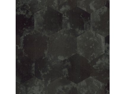 Luxusní tapeta na zeď, černé hexagony, Z80001, Philipp Plein, Zambaiti Parati, velikost 1,06 x 10,05 m