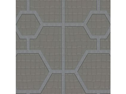 Šedá geometrická vliesová tapeta s vinylovým povrchem Z80026 Philipp Plein, Zambaiti Parati, velikost 1,06 x 10,05 m