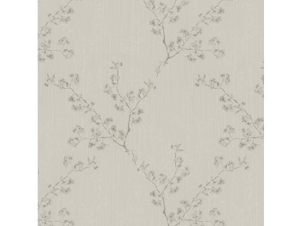 Béžová vliesová tapeta na zeď květiny, Z66832, Satin Flowers, Zambaiti Parati, velikost 0,53 x 10,05 m