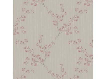 Béžová vliesová tapeta na zeď květiny, Z66833, Satin Flowers, Zambaiti Parati, velikost 0,53 x 10,05 m