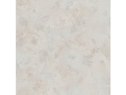 Béžová vliesová tapeta na zeď květiny, Z66858, Satin Flowers, Zambaiti Parati, velikost 0,53 x 10,05 m
