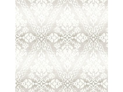 Šedá předklížená tapeta, damaškový vzor DM4934, Damask, York, velikost 0,685 x 8,2 m