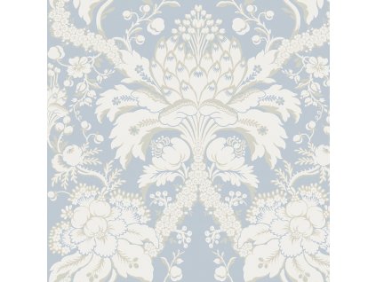 Modrobéžová předklížená tapeta na zeď, ornamenty DM4955, Damask, York, velikost 0,685 x 8,2 m
