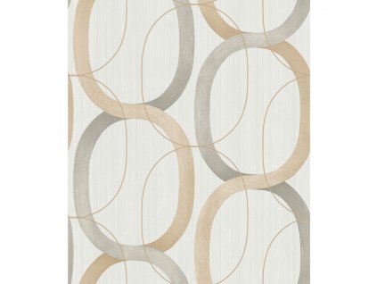 Geometrická vliesová tapeta, šedý a béžový vzor OS4212, Modern Nature II, York, velikost 0,52 x 10 m