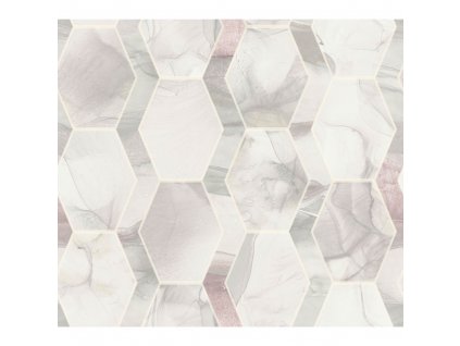 Šedofialová tapeta, imitace mramorového obkladu OS4284, Modern nature II, York, velikost 0,685 x 8,2 m