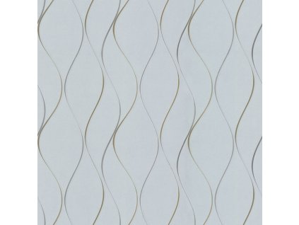 Luxusní šedo-modrá tapeta, metalické vlnky DD3701, Dazzling Dimensions 2, York, velikost 0,53 x 10 m