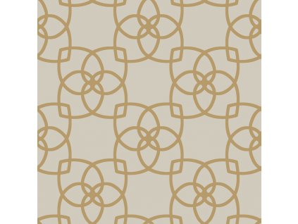 Luxusní šedobéžová tapeta, zlaté ornamenty Y6200202, Dazzling Dimensions 2, York, velikost 0,53 x 10 m