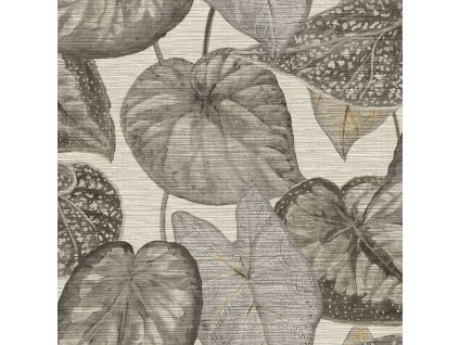 Strukturovaná vliesová tapeta, listy TA25050 Tahiti, Decoprint, velikost 0,53 x 10,05 m