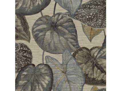 Strukturovaná vliesová tapeta, listy TA25051 Tahiti, Decoprint, velikost 0,53 x 10,05 m