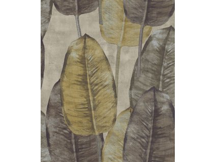 Strukturovaná vliesová tapeta, listy TA25082 Tahiti, Decoprint, velikost 0,53 x 10,05 m