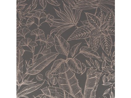 Luxusní vliesová tapeta s motivem měděných listů, 115719, Opulence, Graham & Brown, velikost 0,52 x 10 m