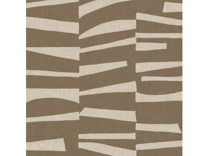 Hnědo-béžová vliesová tapeta s geometrickým retro vzorem, 318023, Twist, Eijffinger, velikost 0,52 x 10 m